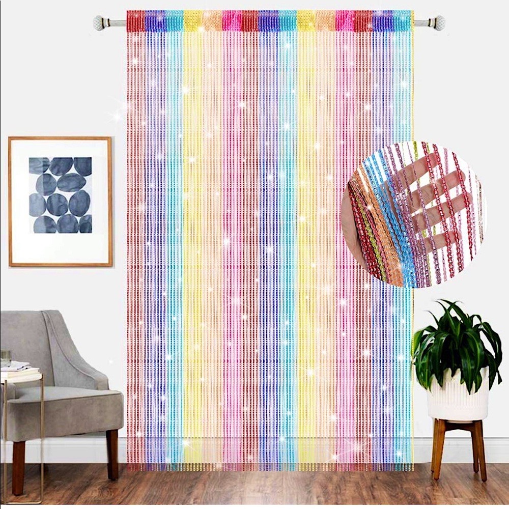 Rainbow Fringe Curtain 35 X 79